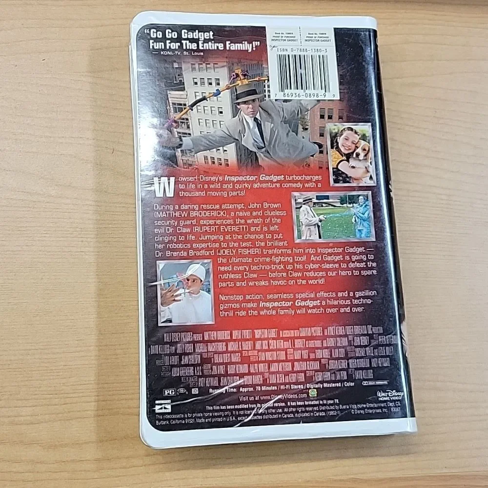 ‎Disney Inspector Gadget bundle vhs movie and figures